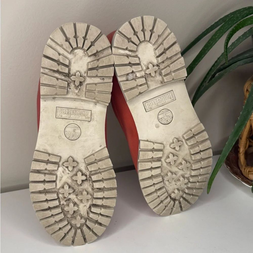 Timberland Women’s 6-Inch Premium Waterproof Boots Pink Leather PrimaLoft Size 9 - Picture 8 of 14